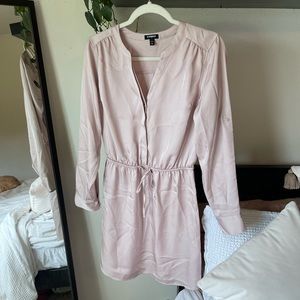 Long sleeve silk dress